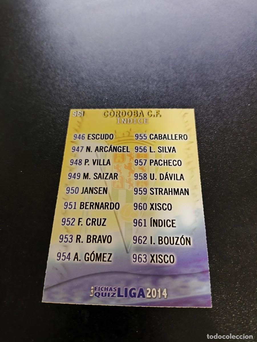 Cromos de F&uacute;tbol: 961 INDICE CORDOBA MUNDICROMO LIGA 2013 2014 13 14 PLATINUM NO PANINI ESTE