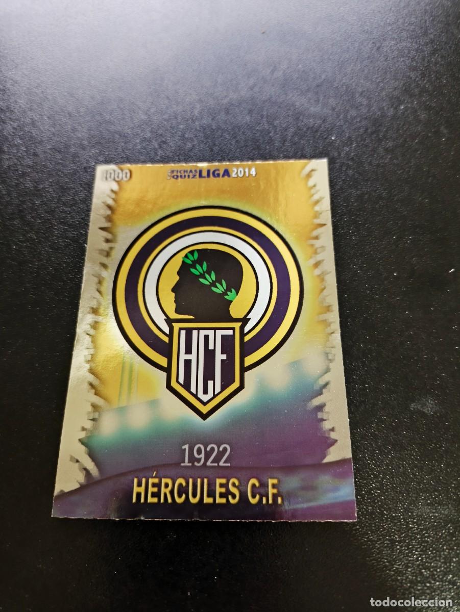 Figurine di Calcio: 1000 ESCUDO BRILLO LISO HERCULES MUNDICROMO LIGA 2013 2014 13 14 PLATINUM NO PANINI ESTE