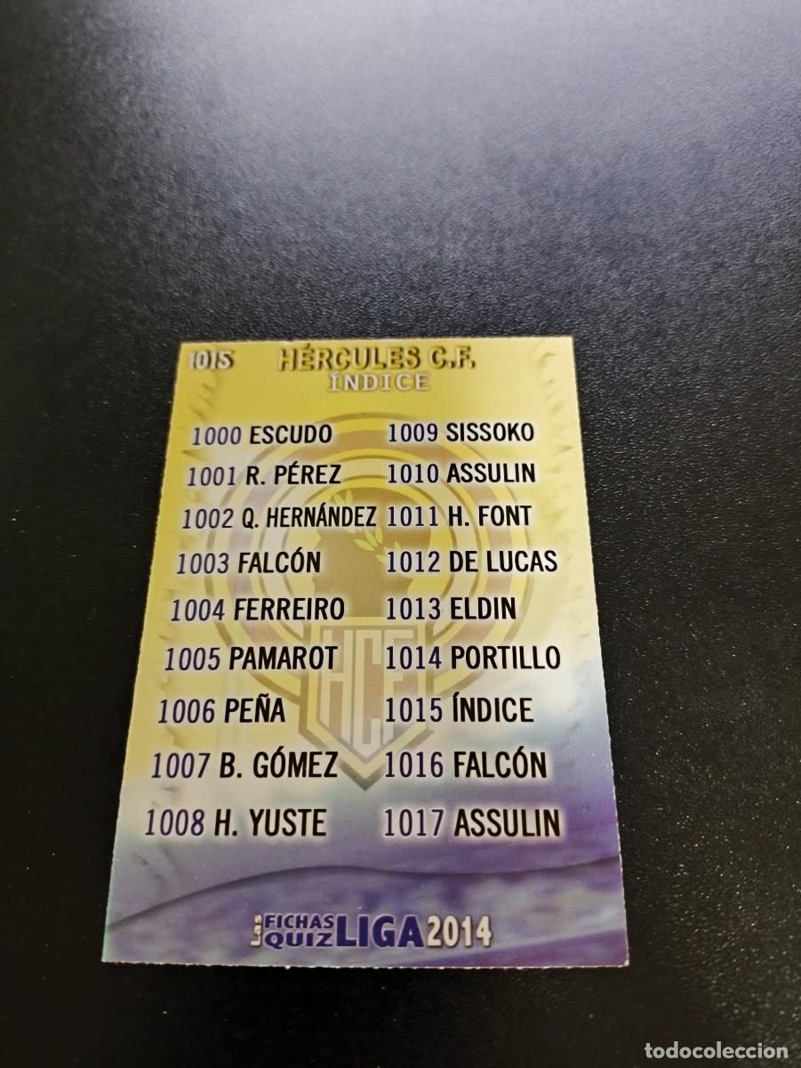 Cromos de F&uacute;tbol: 1015 INDICE HERCULES MUNDICROMO LIGA 2013 2014 13 14 PLATINUM NO PANINI ESTE
