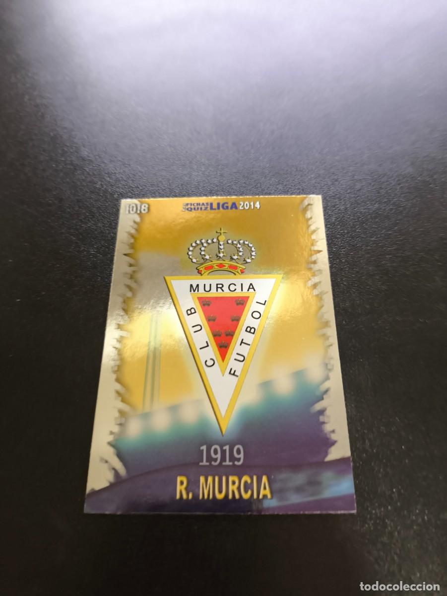 Cromos de F&uacute;tbol: 1018 ESCUDO MURCIA BRILLO LISO MUNDICROMO LIGA 2013 2014 13 14 PLATINUM NO PANINI ESTE