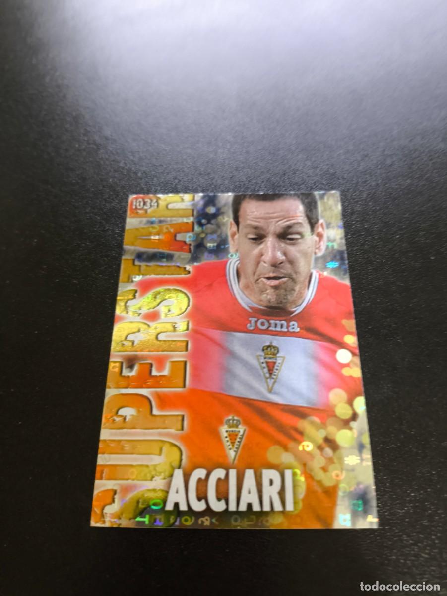 Cromos de F&uacute;tbol: 1034 ACCIARI SUPERSTAR BRILLO LETRAS MURCIA MUNDICROMO LIGA 2013 2014 13 14 PLATINUM NO PANINI ESTE