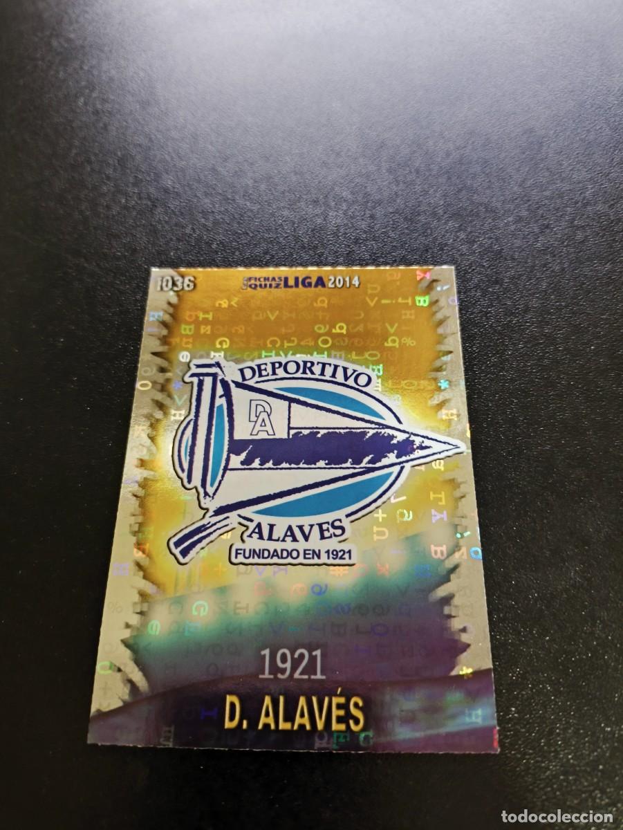 Cromos de F&uacute;tbol: 1036 ESCUDO BRILLO LETRAS ALAVES MUNDICROMO LIGA 2013 2014 13 14 PLATINUM NO PANINI ESTE