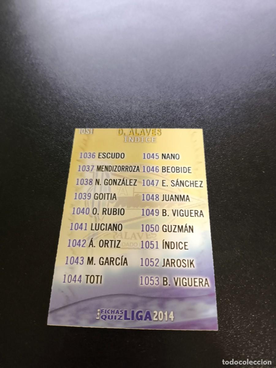 Cromos de F&uacute;tbol: 1051 INDICE ALAVES MUNDICROMO LIGA 2013 2014 13 14 PLATINUM NO PANINI ESTE