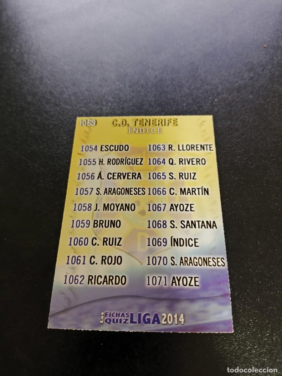 Cromos de F&uacute;tbol: 1069 INDICE TENERIFE MUNDICROMO LIGA 2013 2014 13 14 PLATINUM NO PANINI ESTE