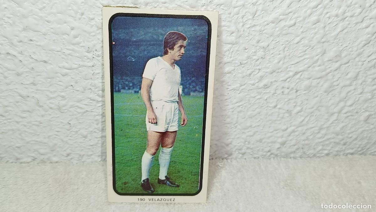 Cromos de F&uacute;tbol: ANTIGUO CROMO N&ordm; 190 VELAZQUEZ REAL MADRID RUIZ ROMERO CAMPEONATOS NACIONALES FUTBOL 1973 - 74