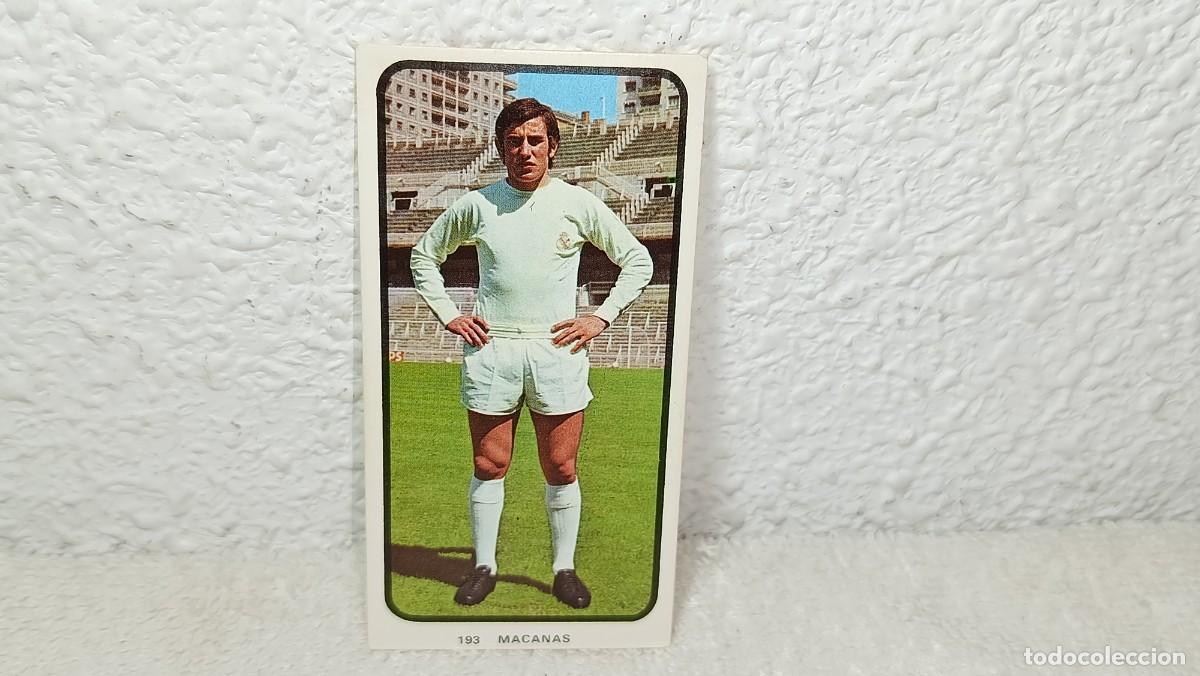 Cromos de F&uacute;tbol: ANTIGUO CROMO N&ordm; 193 MACANAS REAL MADRID RUIZ ROMERO CAMPEONATOS NACIONALES FUTBOL 1973 - 74