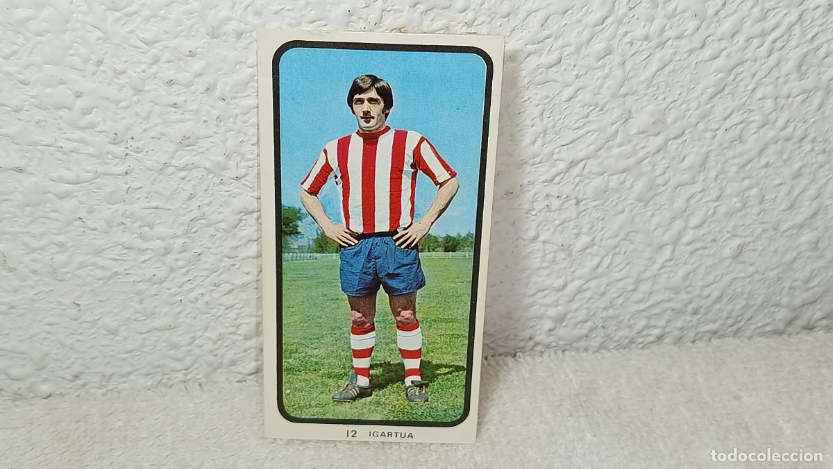Cromos de F&uacute;tbol: ANTIGUO CROMO N&ordm; 12 IGARTUA ATLETHIC BILBAO RUIZ ROMERO CAMPEONATOS NACIONALES FUTBOL 1973 - 74