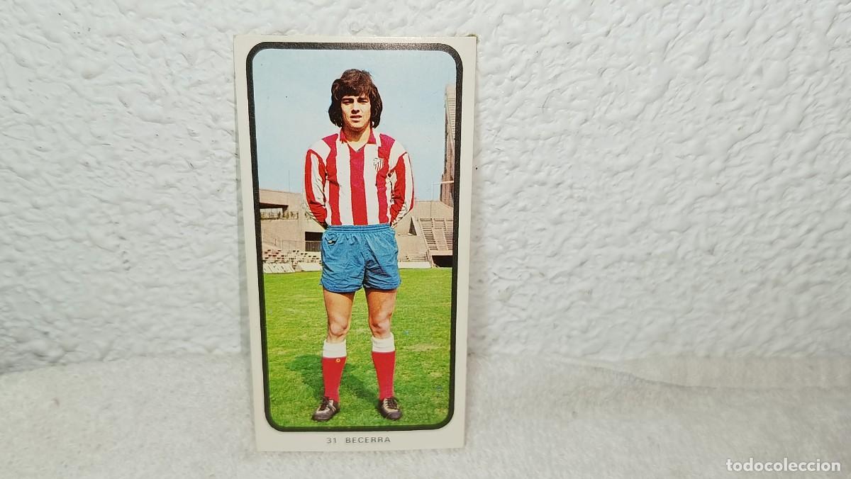 Cromos de F&uacute;tbol: ANTIGUO CROMO N&ordm; 31 BECERRA ATLETICO MADRID RUIZ ROMERO CAMPEONATOS NACIONALES FUTBOL 1973 - 74