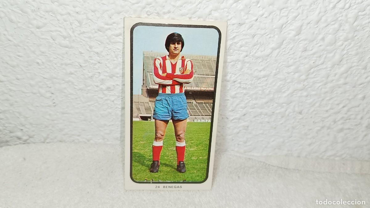 Cromos de F&uacute;tbol: ANTIGUO CROMO N&ordm; 24 BENEGAS ATLETICO MADRID RUIZ ROMERO CAMPEONATOS NACIONALES FUTBOL 1973 - 74
