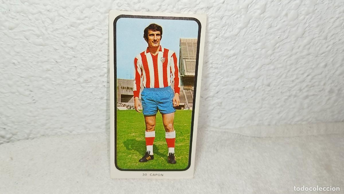 Cromos de F&uacute;tbol: ANTIGUO CROMO N&ordm; 30 CAPON ATLETICO MADRID RUIZ ROMERO CAMPEONATOS NACIONALES FUTBOL 1973 - 74