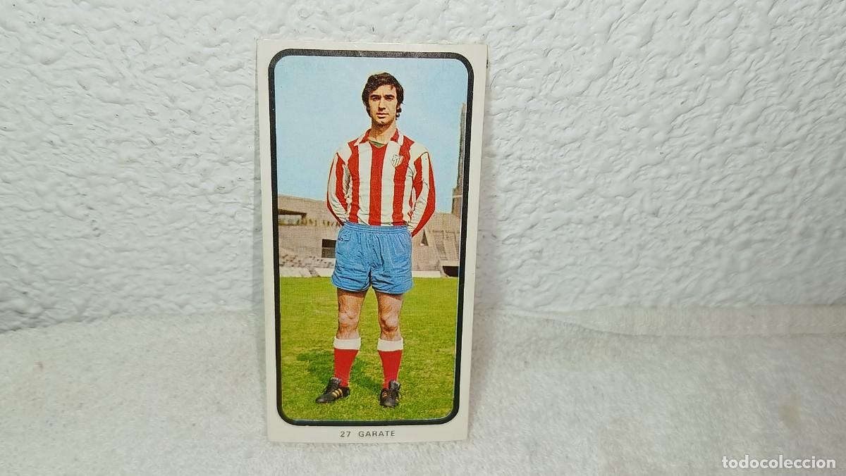 Cromos de F&uacute;tbol: ANTIGUO CROMO N&ordm; 27 GARATE ATLETICO MADRID RUIZ ROMERO CAMPEONATOS NACIONALES FUTBOL 1973 - 74