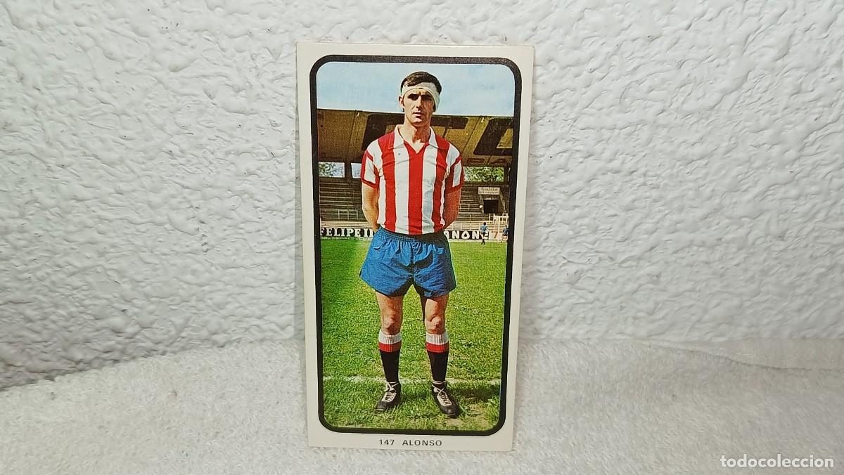 Cromos de F&uacute;tbol: ANTIGUO CROMO N&ordm; 147 ALONSO SPORTING GIJON RUIZ ROMERO CAMPEONATOS NACIONALES FUTBOL 1973 - 74