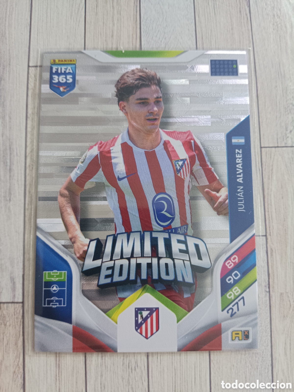 Cromos de F&uacute;tbol: JULIAN ALVAREZ LIMITED EDITION ATL&Eacute;TICO DE MADRID ADRENALYN XL FIFA 365 PANINI 2026