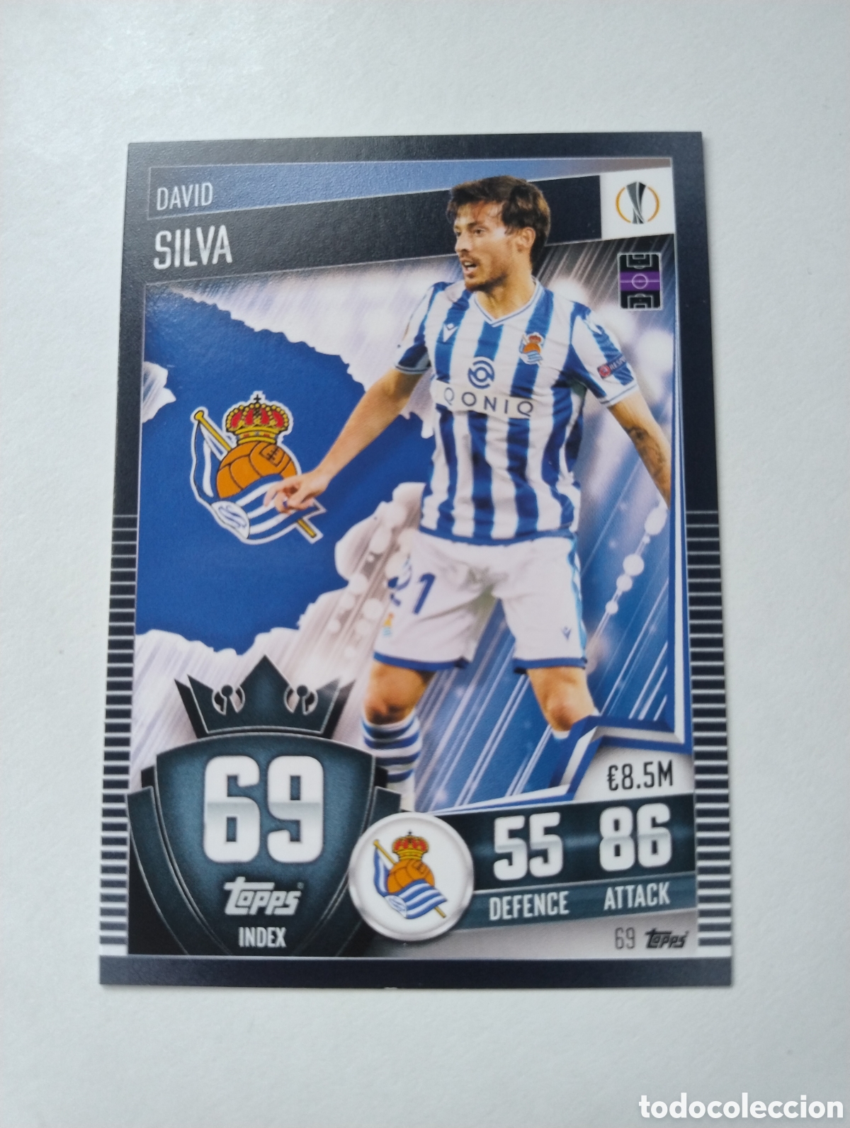 Cromos de F&uacute;tbol: 69 - David Silva - Real Sociedad - Topps Match Attax 101 2020 - 2021