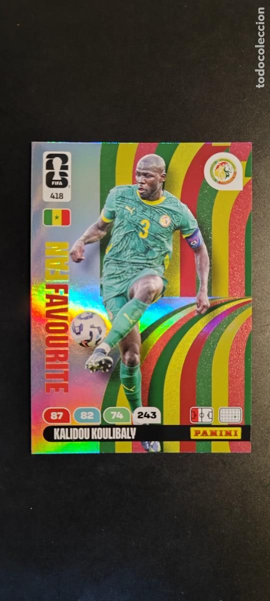 Cromos de F&uacute;tbol: ADRENALYN XL FIFA WORLD CUP 2026 CARD FAN FAVOURITE KOULIBALY SENEGAL # 418 PANINI