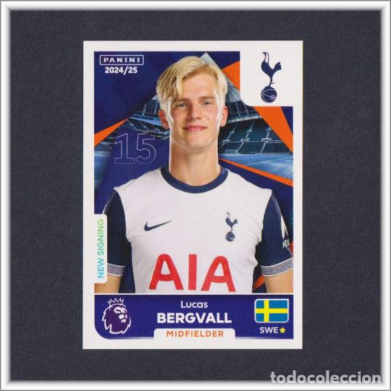 Cromos de F&uacute;tbol: PREMIER LEAGUE 2024 2025 24 25 PANINI LUCAS BERGVALL 564 ROOKIE TOTTENHAM STICKER ALBUM