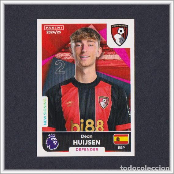 Cromos de F&uacute;tbol: PREMIER LEAGUE 2024 2025 24 25 PANINI DEAN HUIJSEN 29 ROOKIE AFC BOURNEMOUTH STICKER ALBUM