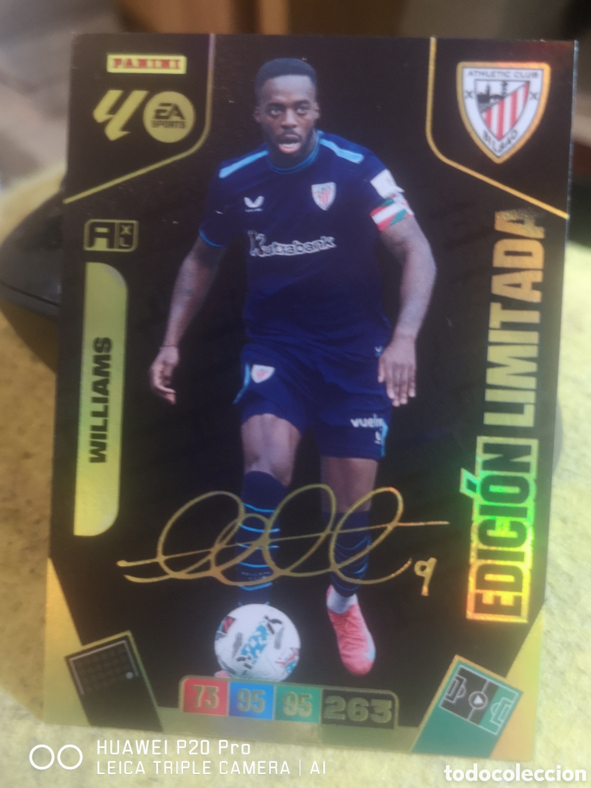 Cromos de F&uacute;tbol: I&Ntilde;AKI WILLIAMS EDICI&Oacute;N LIMITADA FIRMADA ADRENALYN 2025 2026 ATHLETIC BILBAO