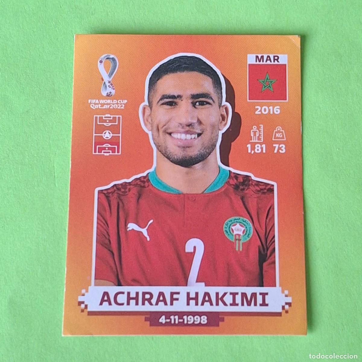 Cromos de F&uacute;tbol: WORLD CUP MUNDIAL QATAR 2022 - VERSION NARANJA SUDAMERICA - MAR 5 MARRUECOS - ACHRAF HAKIMI
