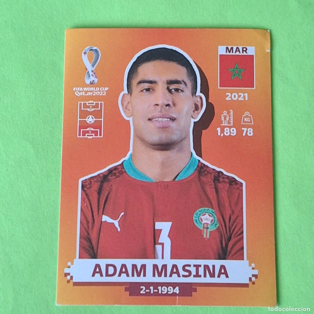 Cromos de F&uacute;tbol: WORLD CUP MUNDIAL QATAR 2022 - VERSION NARANJA SUDAMERICA - MAR 6 MARRUECOS - ADAM MASINA
