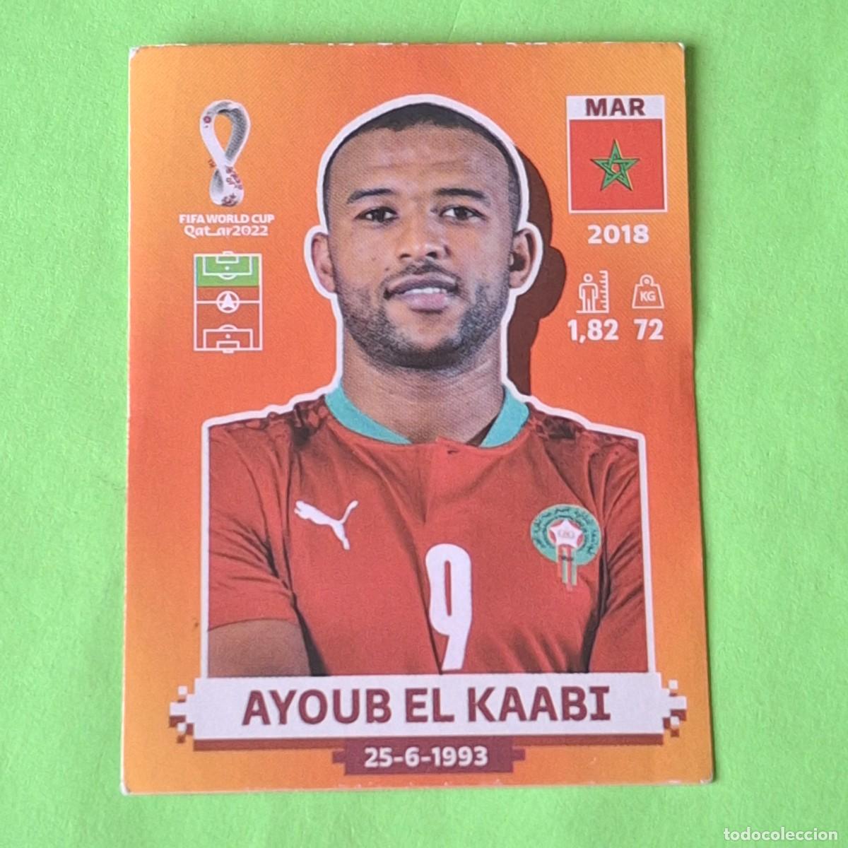 Cromos de F&uacute;tbol: WORLD CUP MUNDIAL QATAR 2022 - VERSION NARANJA SUDAMERICA - MAR 15 MARRUECOS - AYOUB EL KAABI