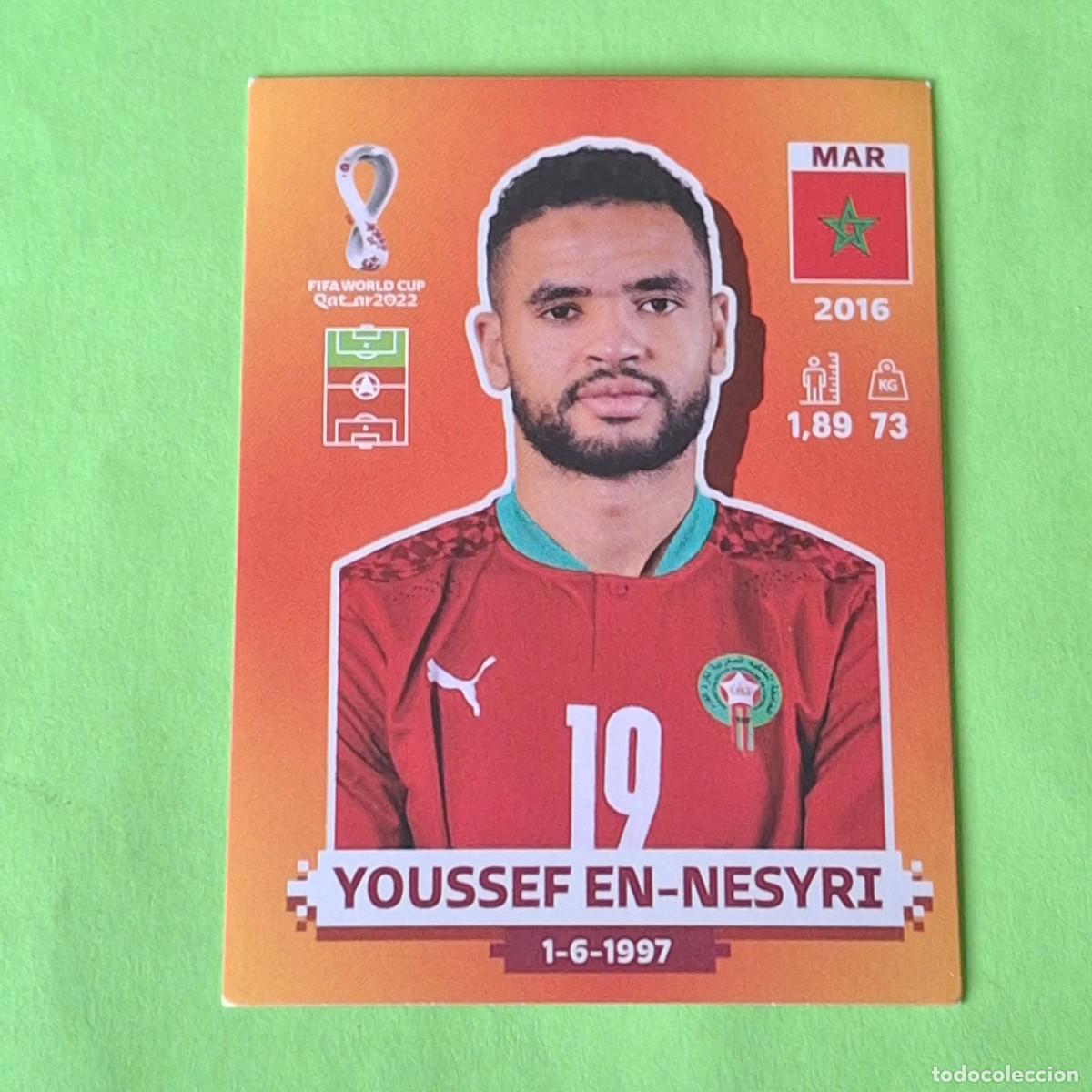 Cromos de F&uacute;tbol: WORLD CUP MUNDIAL QATAR 2022 - VERSION NARANJA SUDAMERICA - MAR 16 MARRUECOS - YOUSSEF EN NESYRI