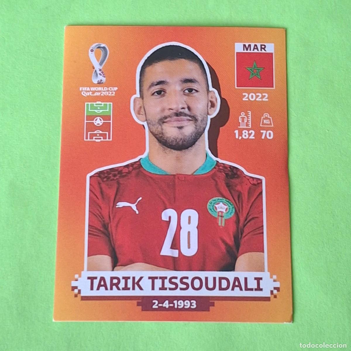 Cromos de F&uacute;tbol: WORLD CUP MUNDIAL QATAR 2022 - VERSION NARANJA SUDAMERICA - MAR 19 MARRUECOS - TARIK TISSOUDALI