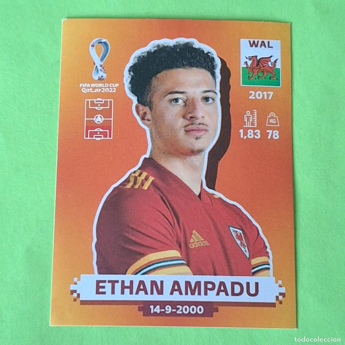 Cromos de F&uacute;tbol: WORLD CUP MUNDIAL QATAR 2022 - VERSION NARANJA SUDAMERICA - WAL 4 GALES - ETHAN AMPADU
