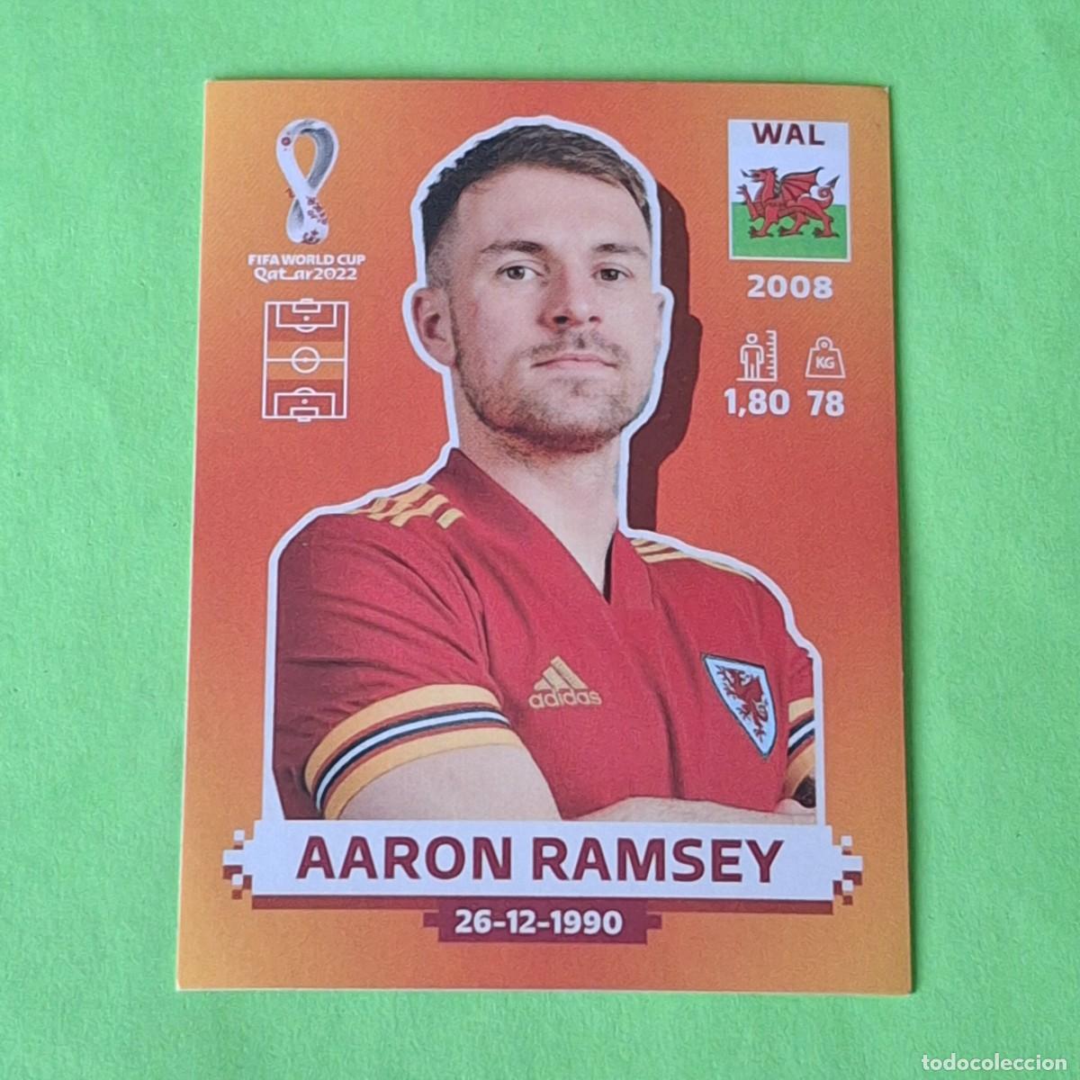 Cromos de F&uacute;tbol: WORLD CUP MUNDIAL QATAR 2022 - VERSION NARANJA SUDAMERICA - WAL 13 GALES - AARON RAMSEY