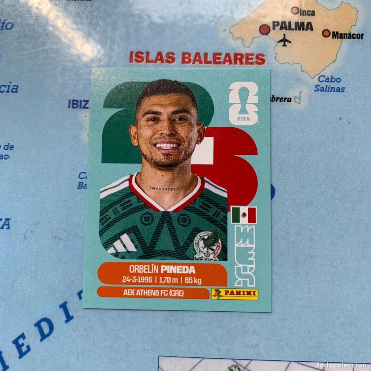 Cromos de F&uacute;tbol: Pineda numero 10 de Mexico cromo panini Mundial Fifa World Cup 2026