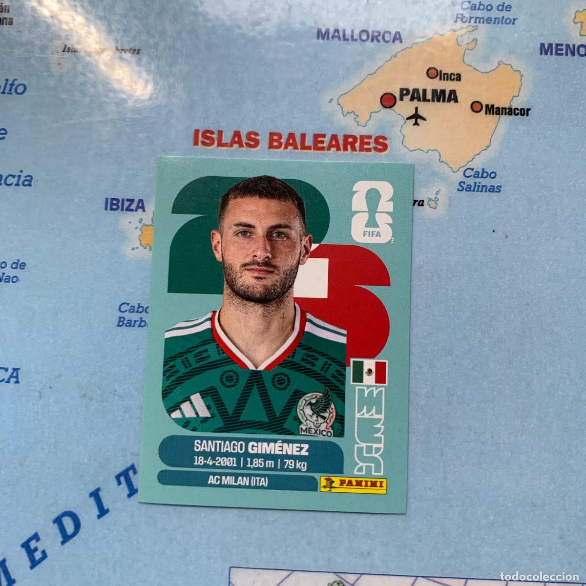 Cromos de F&uacute;tbol: Santiago Gim&eacute;nez numero 15 de Mexico cromo panini Mundial Fifa World Cup 2026