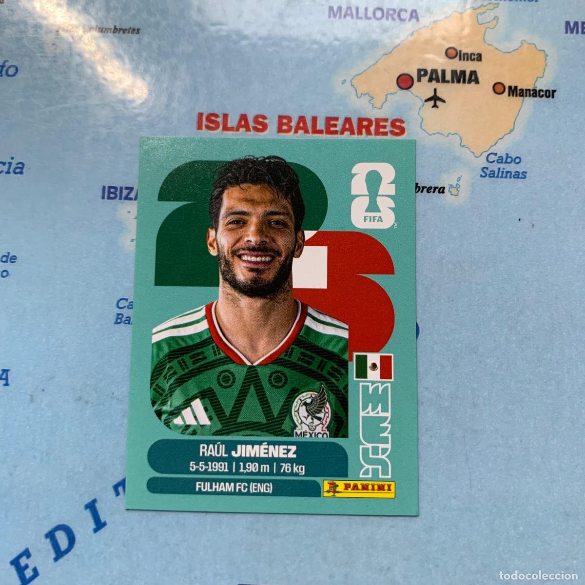 Cromos de F&uacute;tbol: Raul Jim&eacute;nez numero 16 de Mexico cromo panini Mundial Fifa World Cup 2026