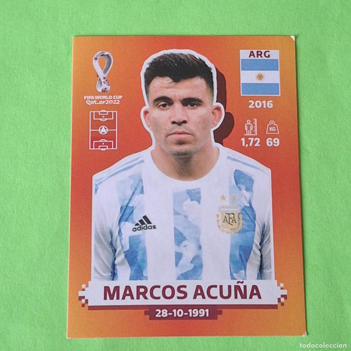 Cromos de F&uacute;tbol: WORLD CUP MUNDIAL QATAR 2022 - VERSION NARANJA SUDAMERICA - ARG 4 ARGENTINA - MARCOS ACU&Ntilde;A