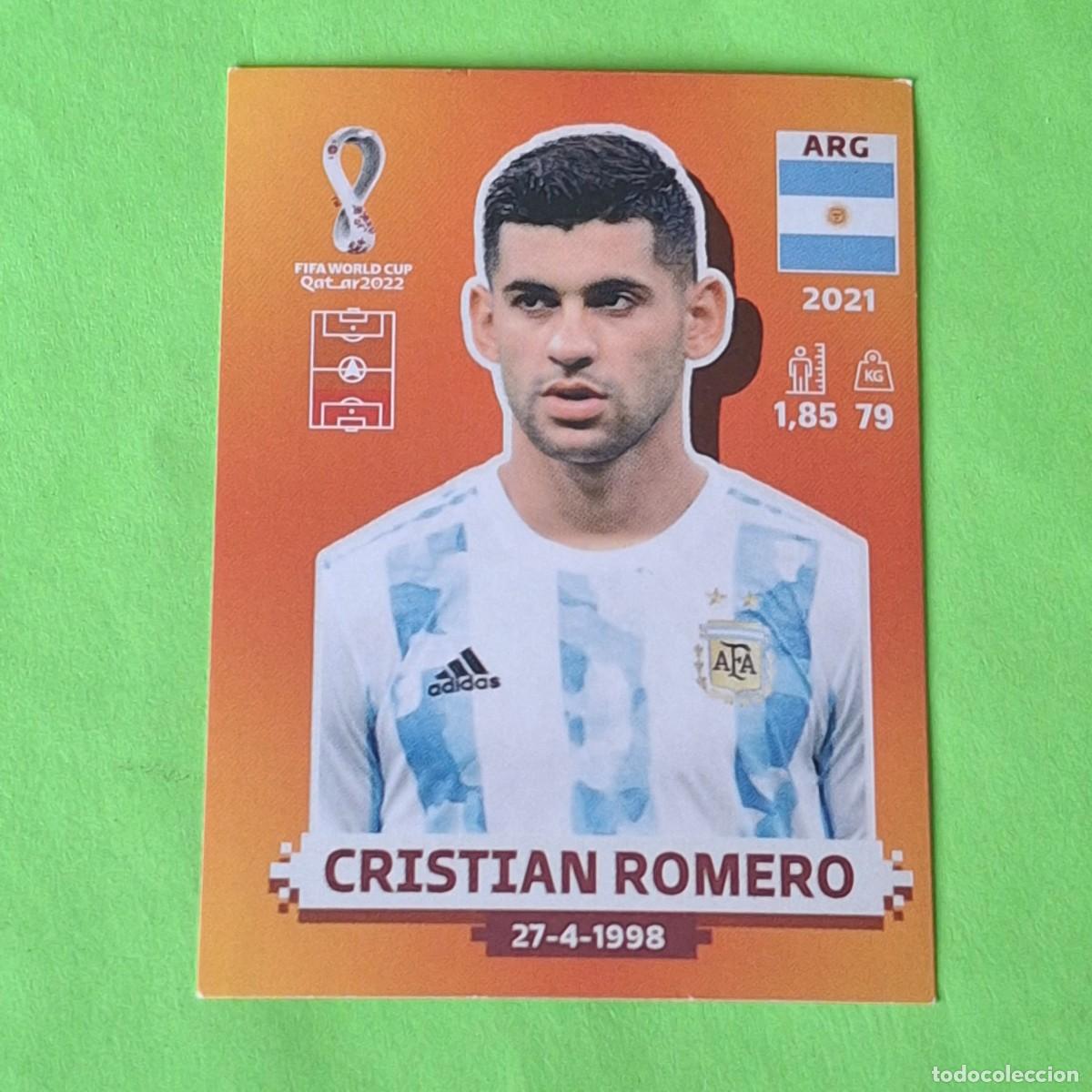 Cromos de F&uacute;tbol: WORLD CUP MUNDIAL QATAR 2022 - VERSION NARANJA SUDAMERICA - ARG 8 ARGENTINA - CRISTIAN ROMERO