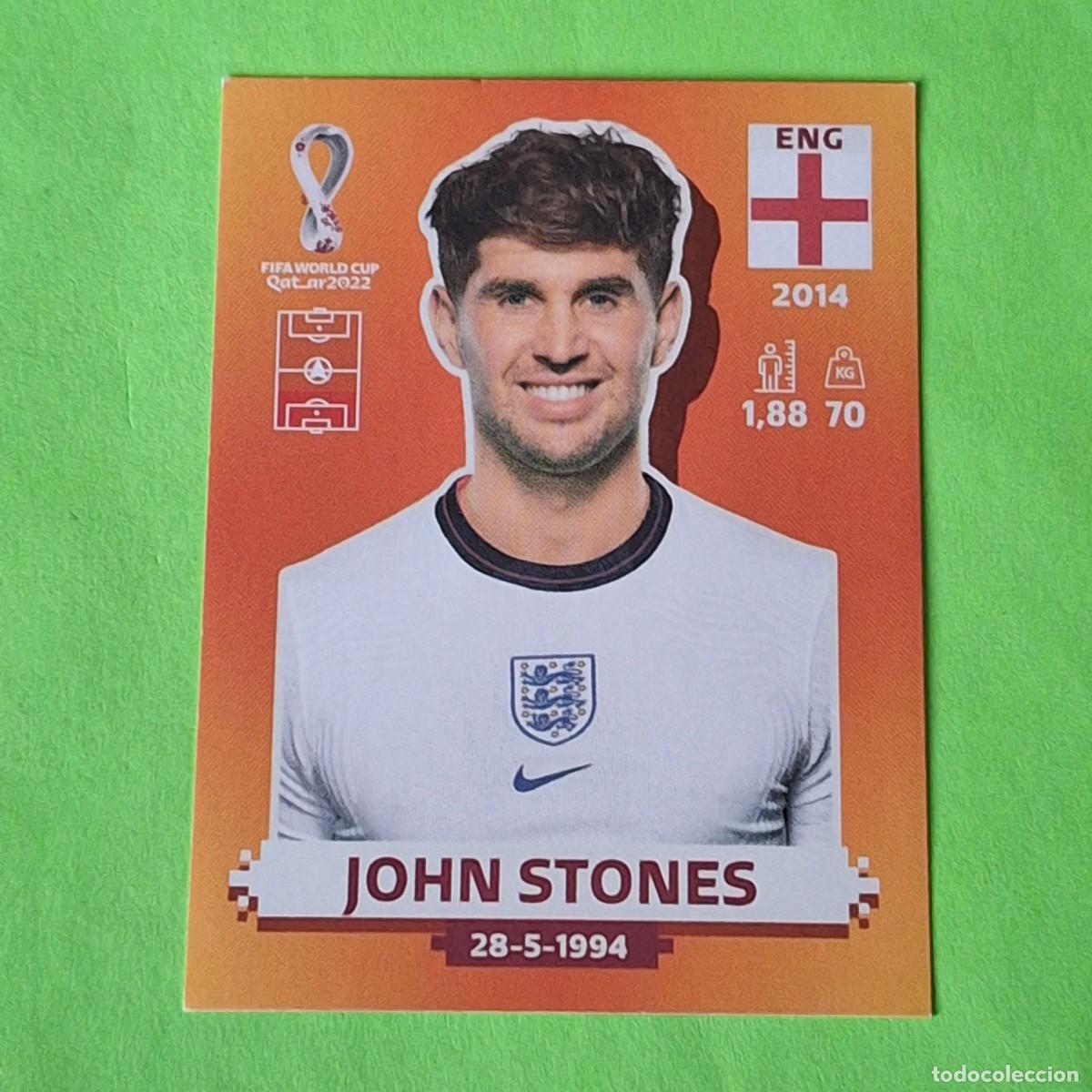 Cromos de F&uacute;tbol: WORLD CUP MUNDIAL QATAR 2022 - VERSION NARANJA SUDAMERICA - ENG 8 INGLATERRA - JOHN STONES