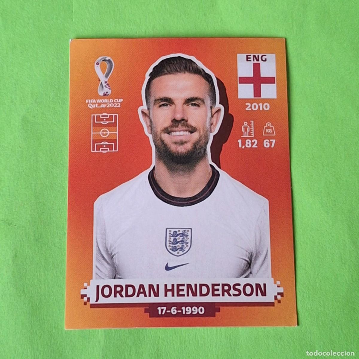 Cromos de F&uacute;tbol: WORLD CUP MUNDIAL QATAR 2022 - VERSION NARANJA SUDAMERICA - ENG 12 INGLATERRA - JORDAN HENDERSON