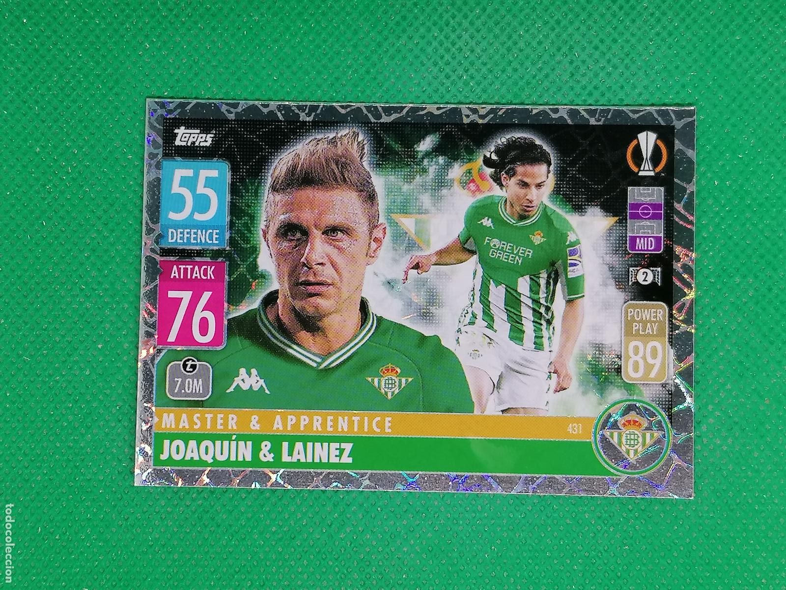 Cromos de F&uacute;tbol: 431 JOAQUIN & LAINEZ BETIS MASTER & APRENDICE ⚽TOPPS MATCH ATTAX CHAMPIONS 2021 2022 21 22 ⚽