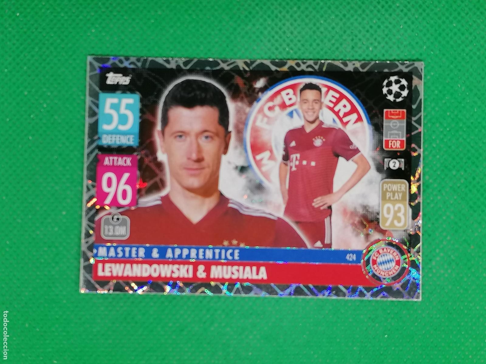 Cromos de F&uacute;tbol: 424 LEWAN & MUSIALA BAYERN MUNICH MASTER & APRENDICE ⚽TOPPS MATCH ATTAX CHAMPIONS 2021 2022 21 22 ⚽