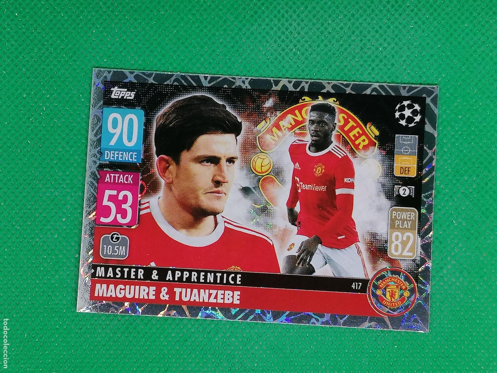Cromos de F&uacute;tbol: 417 MAGUIRE & TUANZEBE MANCHESTER MASTER & APRENDICE ⚽TOPPS MATCH ATTAX CHAMPIONS 2021 2022 21 22 ⚽