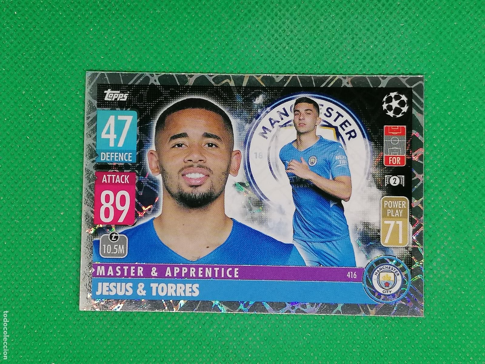 Cromos de F&uacute;tbol: 416 JESUS & FERRAN MANCHESTER MASTER & APRENDICE ⚽TOPPS MATCH ATTAX CHAMPIONS 2021 2022 21 22 ⚽