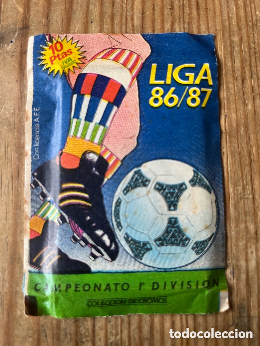 Fu&szlig;ball-Sticker: R31866 SOBRE CROMOS SIN ABRIR PRECINTADO ALBUM LIGA ESTE 86 87 1986 1987