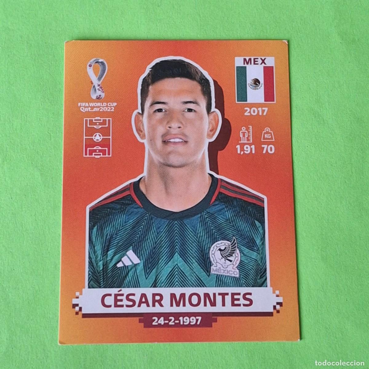 Figurine di Calcio: WORLD CUP MUNDIAL QATAR 2022 - VERSION NARANJA SUDAMERICA - MEX 6 MEJICO - CESAR MONTES