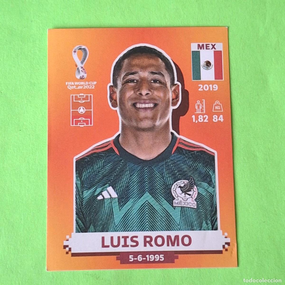 Figurine di Calcio: WORLD CUP MUNDIAL QATAR 2022 - VERSION NARANJA SUDAMERICA - MEX 8 MEJICO - LUIS ROMO