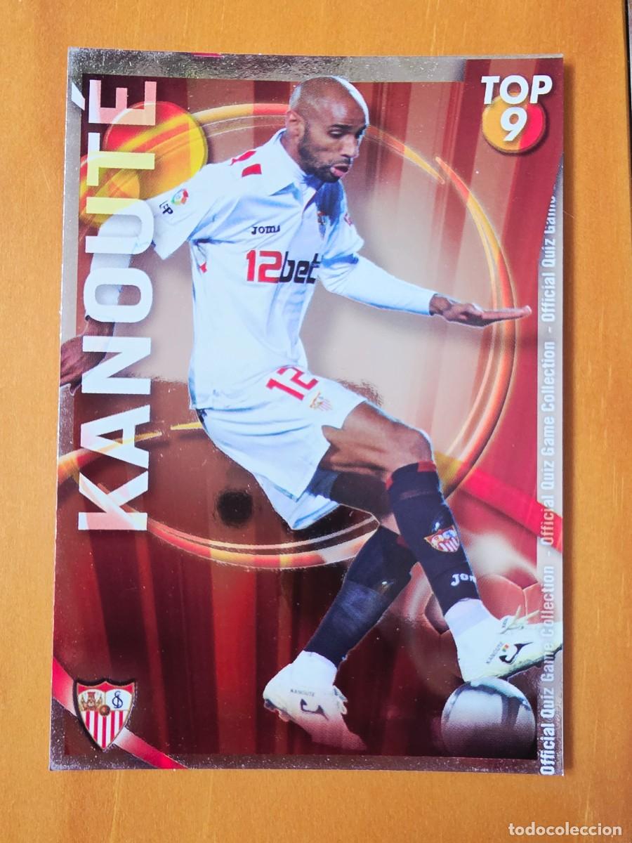 Cromos de F&uacute;tbol: 624 Kanout&eacute;, Sevilla FC, TOP 9 rojo, Mundicromo Sport Fichas Quiz de la Liga 2010 2011