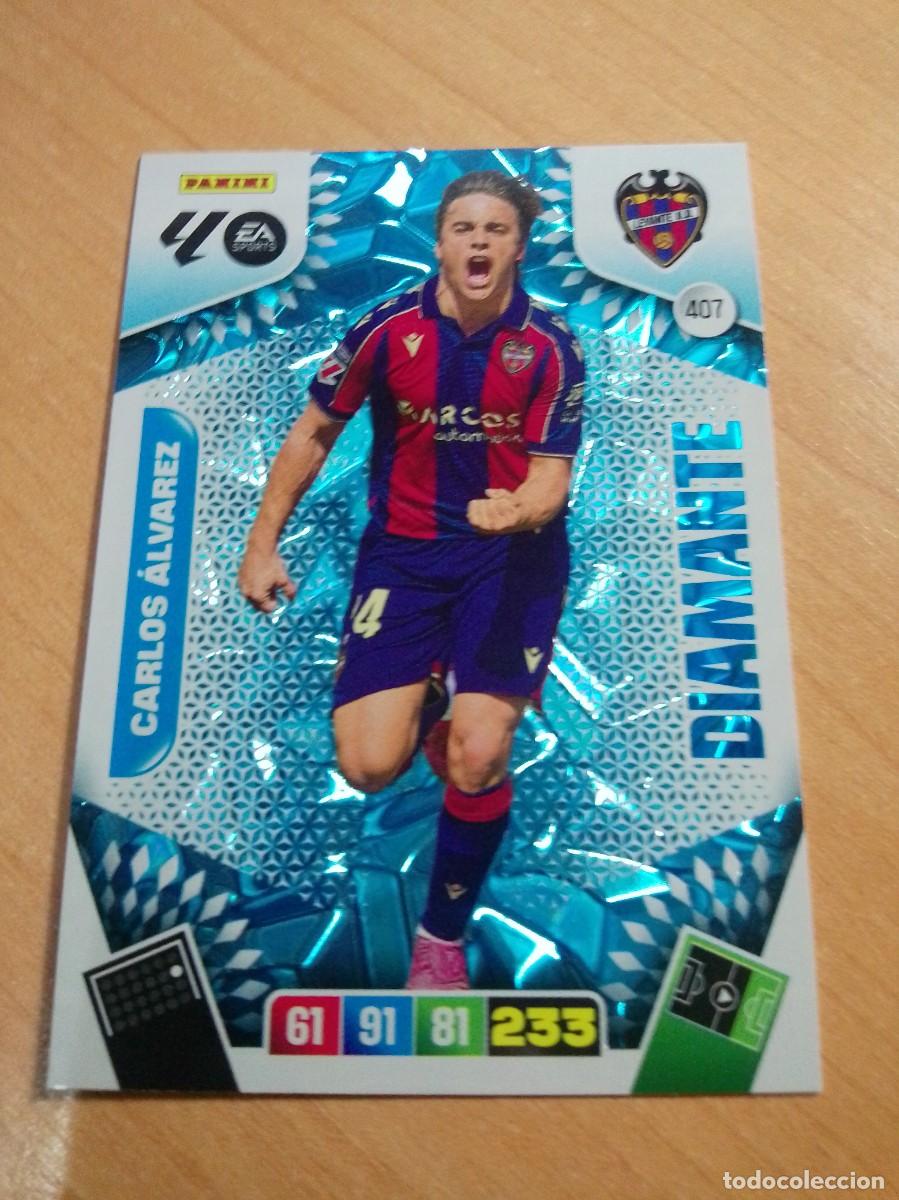 Cromos de F&uacute;tbol: 407 CARLOS &Aacute;LVAREZ DIAMANTE DEL LEVANTE 25 26 ADRENALYN XL 2025 2026