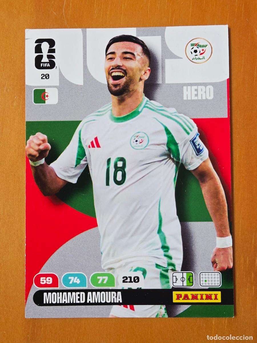 Cromos de F&uacute;tbol: 20 Mohamed Amoura, Hero, Argelia, Panini Adrenalyn XL Fifa World Cup 2026 Mundial 26