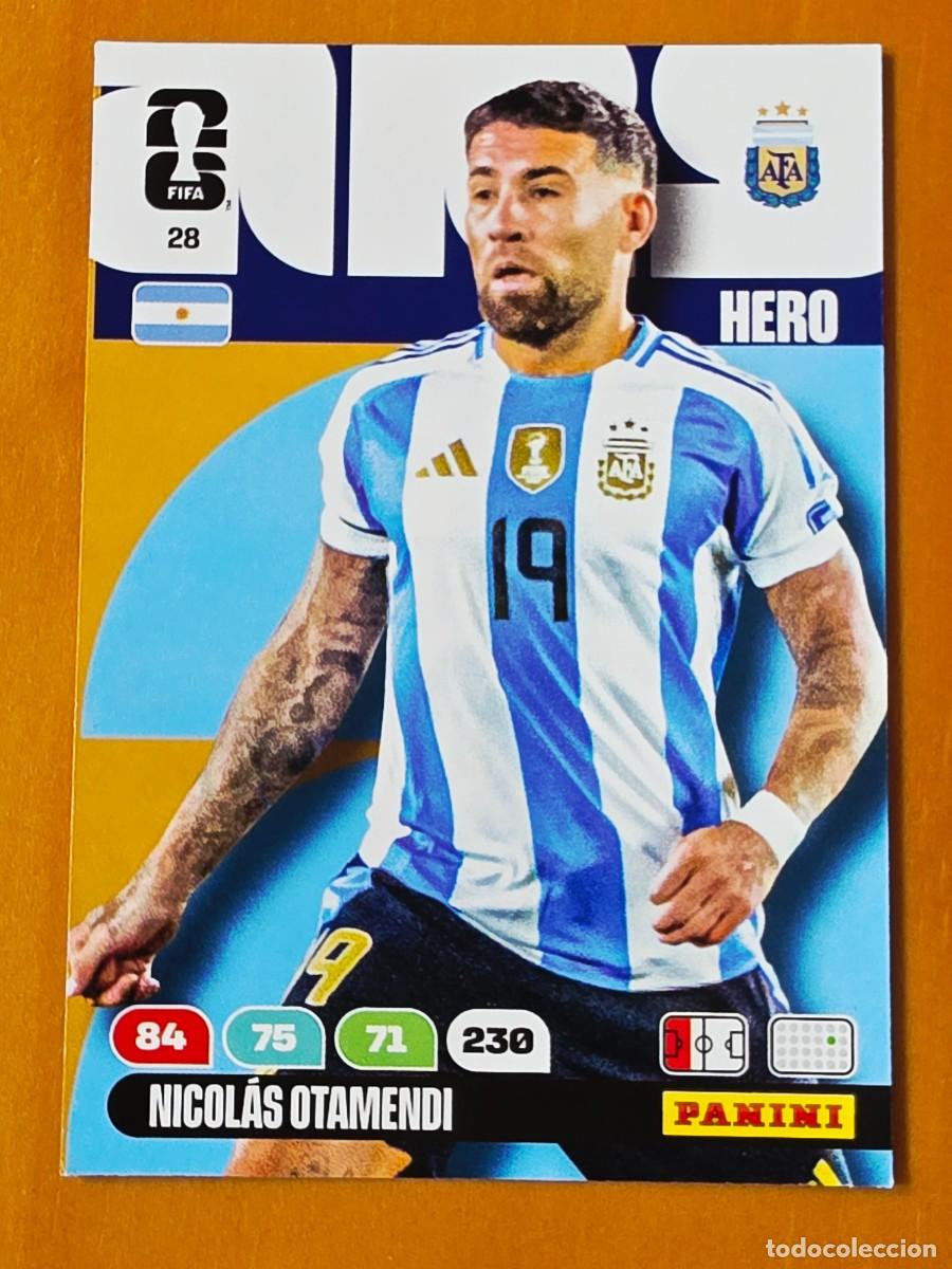 Cromos de F&uacute;tbol: 28 Nicol&aacute;s Otamendi, Hero, Argentina, Panini Adrenalyn XL Fifa World Cup 2026 Mundial 26