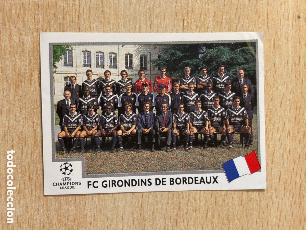 Cromos de F&uacute;tbol: # 256 Plantilla Girondins Champions League 99 00 1999 2000 sin pegar