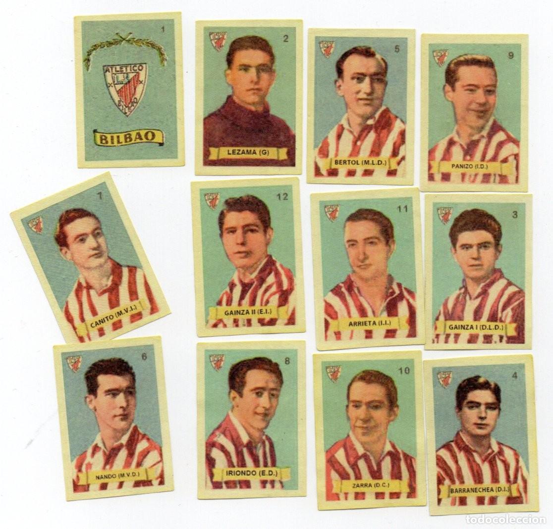 Cromos de F&uacute;tbol: AT, BILBAO 1949, DE AZAFRANES SALSAFINA.