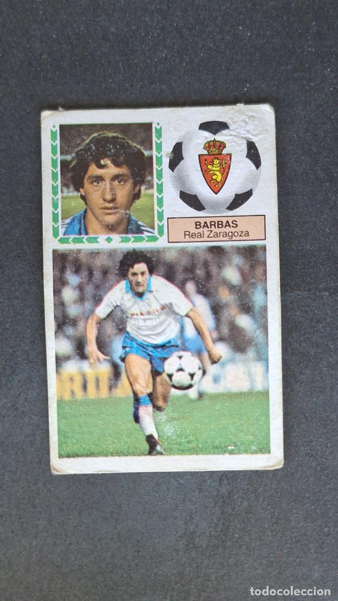 Cromos de F&uacute;tbol: L3 BARBAS VERSION SIN RAYAS REAL ZARAGOZA LIGA ESTE 1983 1984 83 84 RECUPERADO DESPEGADO